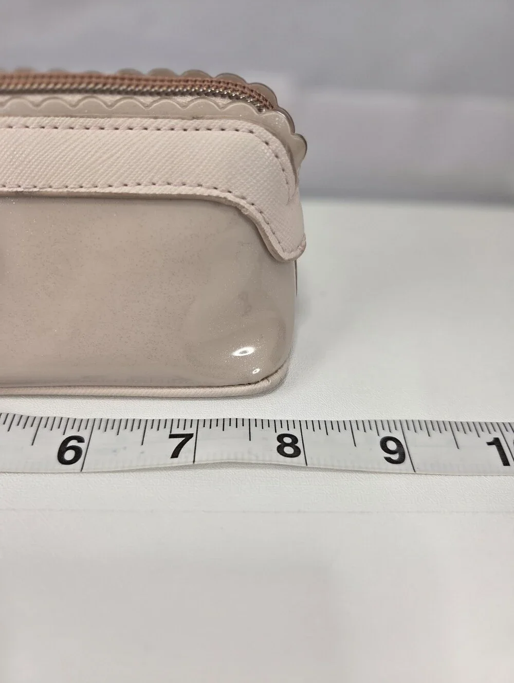 Ted Baker London Pink Vinyl Bow Pencil Case Makeup Pouch